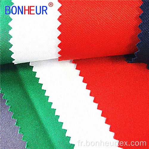Tissu sergé imperméable HV Orange 45% polyester 55% coton